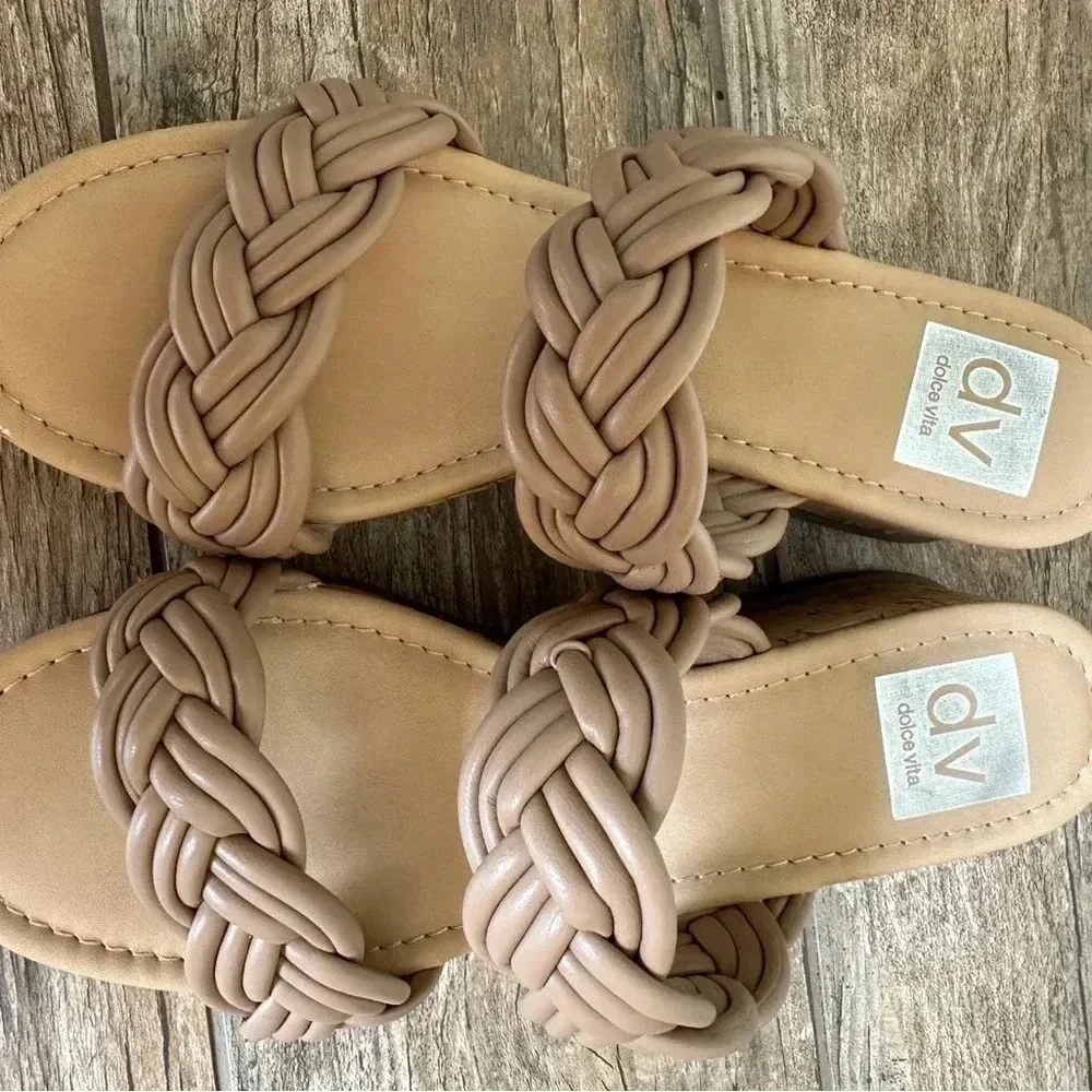 Dolce Vita braided tan platform size 6.5